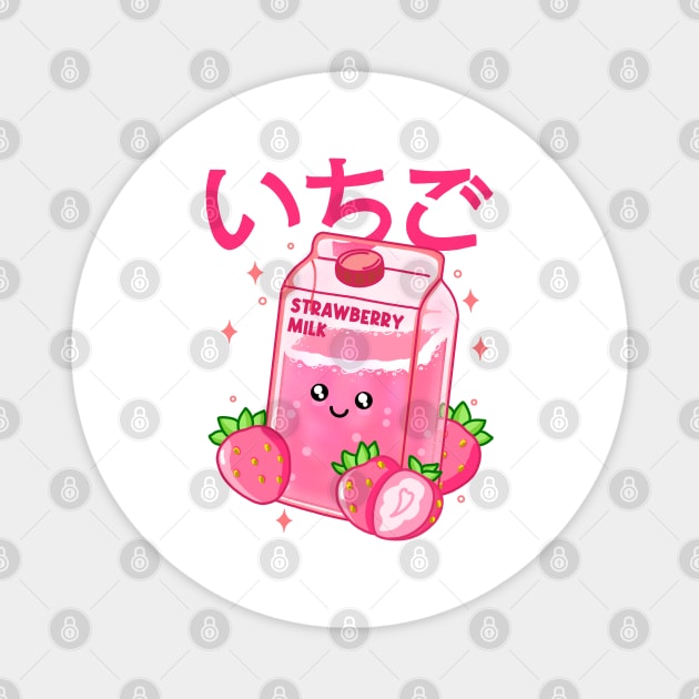 Kawaii Fruity Strawberry Milk Magnet by Kimprut